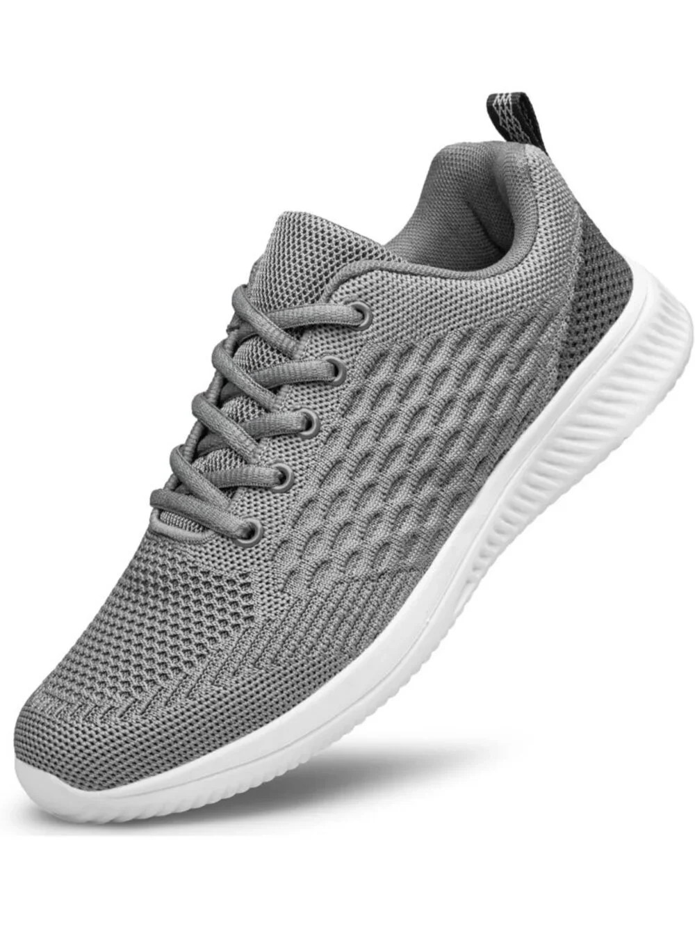 Men's Grey Walking Mesh Shoes Ultra Lightweight Breathable Running Sneakers